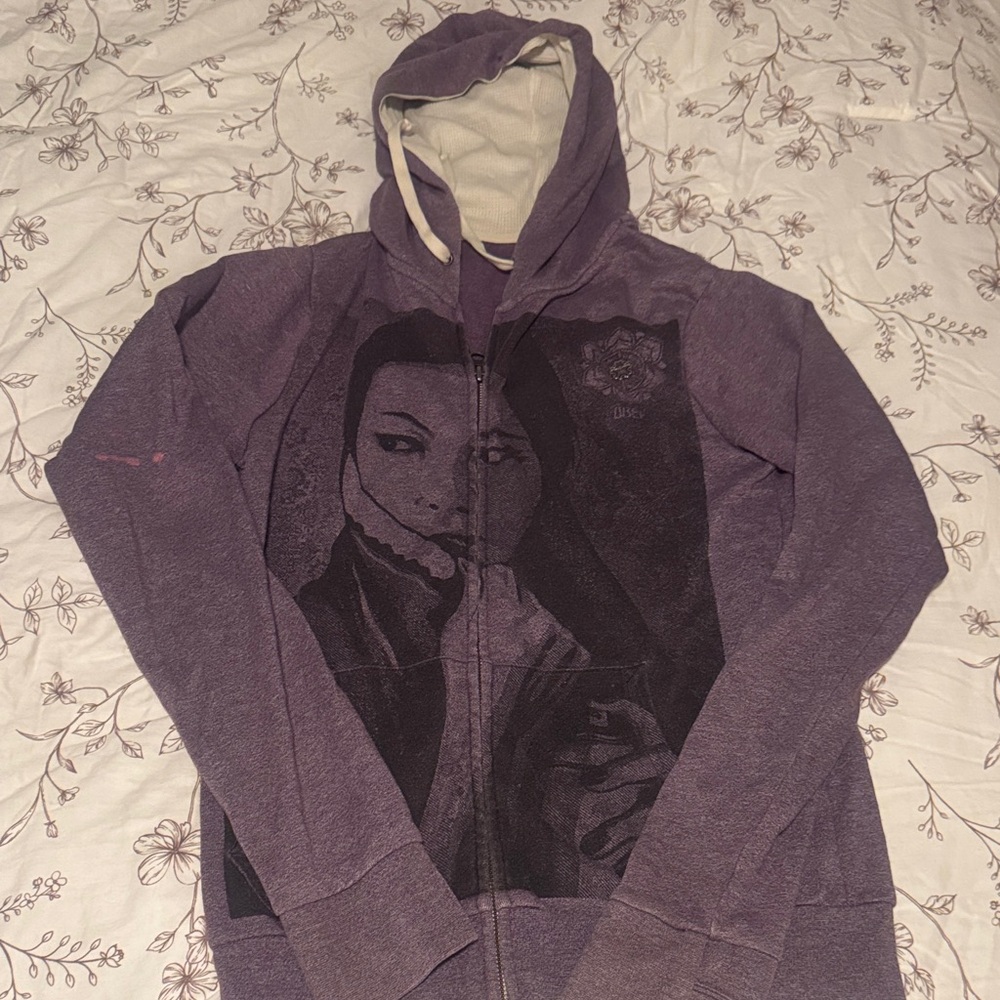 Women's Purple Graphic Hoodie